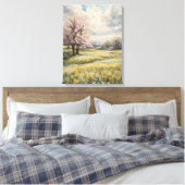 Dreamy Pink Cherry Blüten Leinwanddruck (Insitu (Schlafzimmer))