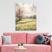 Dreamy Pink Cherry Blüten Leinwanddruck (Insitu (Wohnzimmer))