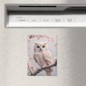 Dreamy Pink Cherry Blüten Owl Magnet (In Situ (Geschirrspüler))