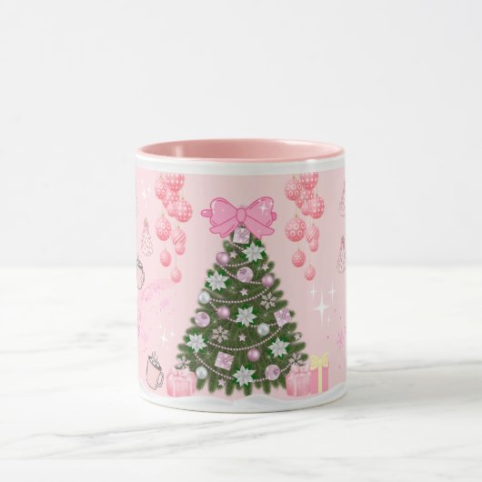 Dreamy Pink Christmas Mug / Soft Girl✨ Tasse (Zentrum)