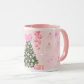 Dreamy Pink Christmas Mug / Soft Girl✨ Tasse (VorderseiteRechts)