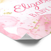 Dreamy Pink Cloud Nine Girl Baby Dusche Willkommen Poster (Ecke)