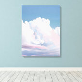 Dreamy Pink Cloudscape Leinwanddruck (Insitu (Holzboden))