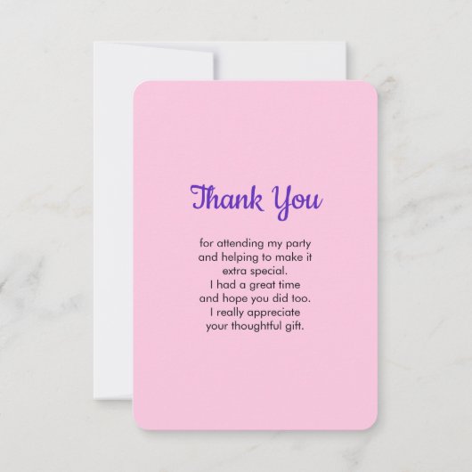 Dreamy Pink Cupcake mit Raspberry Yum! Dankeschön Einladung (Rückseite)