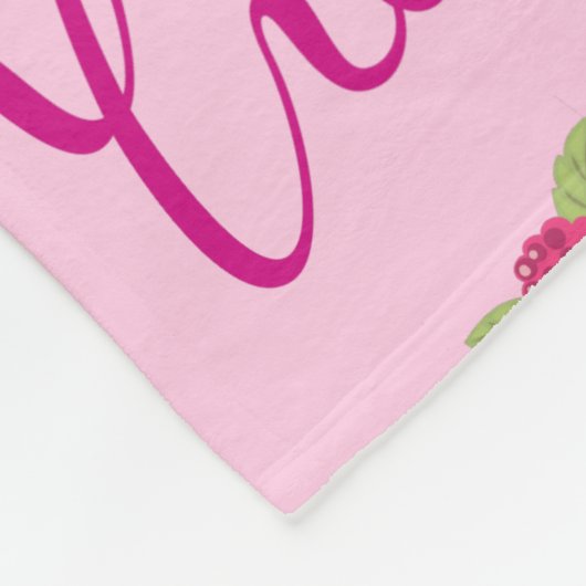 Dreamy Pink Cupcake mit Raspberry Yum! Fleecedecke (Ecke)