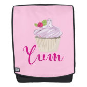 Dreamy Pink Cupcake mit Raspberry Yum! Rucksack (Vorderseite)