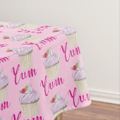 Dreamy Pink Cupcake mit Raspberry Yum! Tischdecke (Beispiel)