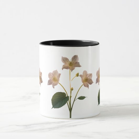 Dreamy Pink Dandelion Whimsical Combo Mug Tasse (Zentrum)