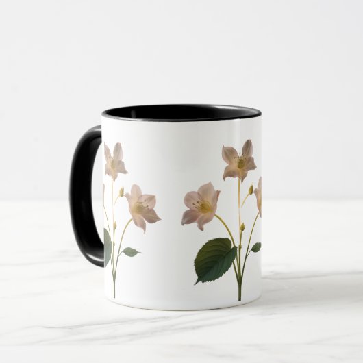 Dreamy Pink Dandelion Whimsical Combo Mug Tasse (Vorderseite Links)