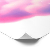 Dreamy Pink Fairytale Castle, Custom Kinderzimmer Poster (Ecke)