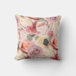 Dreamy Pink Floral Elegantes Shabby Chic Rose Kissen