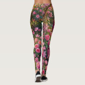 Dreamy Pink Flower Garden Path Painting Leggings (Rückseite)