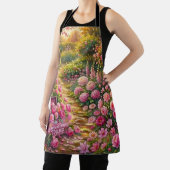 Dreamy Pink Flower Garden Path Painting Schürze (InSitu)
