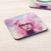 Dreamy Pink Getränkeuntersetzer (Linke Seite)
