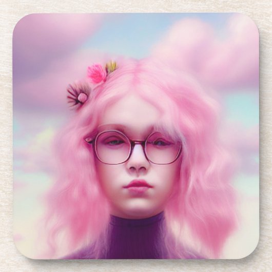 Dreamy Pink Getränkeuntersetzer (Vorderseite)
