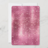 Dreamy Pink Glitzy Silver Sparkle Bridal Einladung (Rückseite)