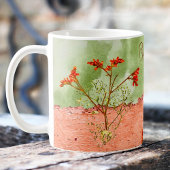 Dreamy Pink Green Blume Zitat Inspiration Kaffeetasse