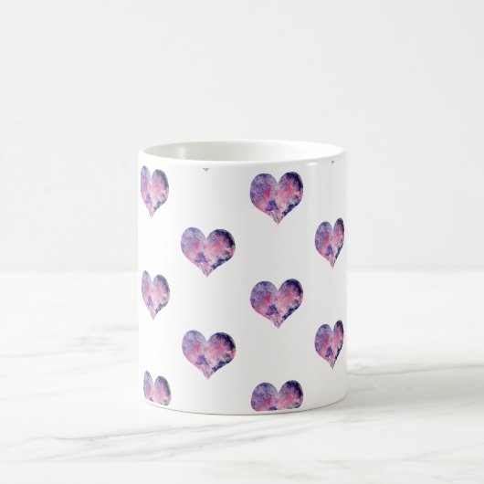 Dreamy Pink Heart Pattern - Kaffeetasse (Mittel)