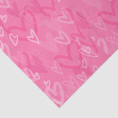 Dreamy Pink Hearts Pattern Tissue Paper Seidenpapier (Ausschnitt)