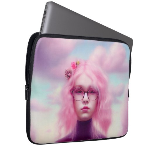 Dreamy Pink Laptopschutzhülle (Vorne Rechts)