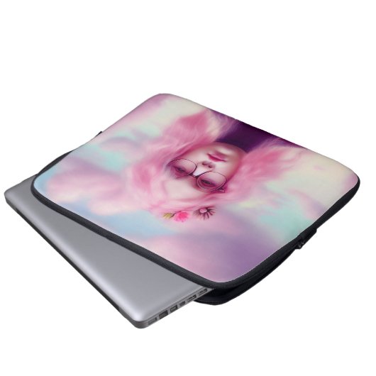 Dreamy Pink Laptopschutzhülle (Vorne Knopf)