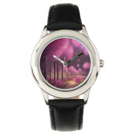 Dreamy Pink Nightscape Armbanduhr