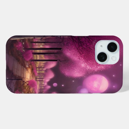 Dreamy Pink Nightscape Case-Mate iPhone Hülle (Rückseite (Horizontal))