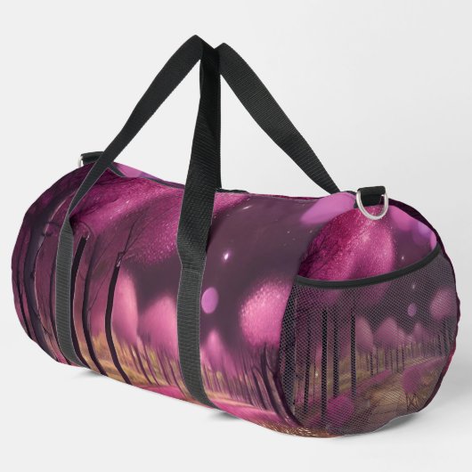 Dreamy Pink Nightscape Duffle Bag (Rechte Ecke)
