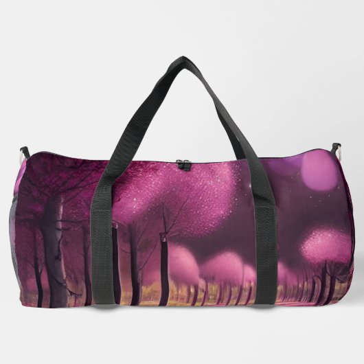 Dreamy Pink Nightscape Duffle Bag (Rückseite)