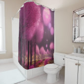 Dreamy Pink Nightscape Duschvorhang (Beispiel)