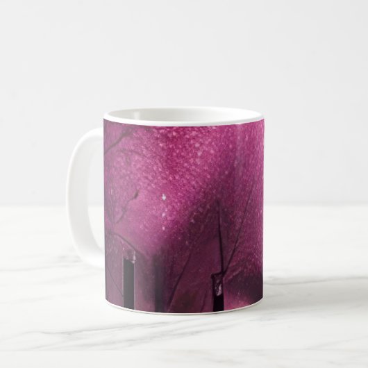 Dreamy Pink Nightscape Kaffeetasse (Vorderseite Links)