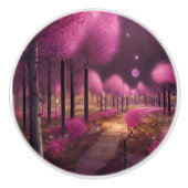 Dreamy Pink Nightscape Keramikknauf (Vorderseite)