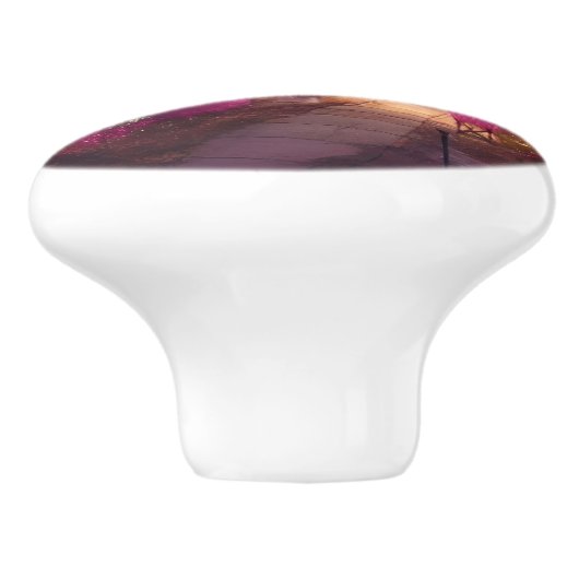 Dreamy Pink Nightscape Keramikknauf (Seitenansicht)