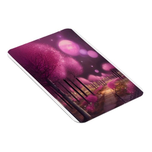 Dreamy Pink Nightscape Magnet (Rechte Seite)