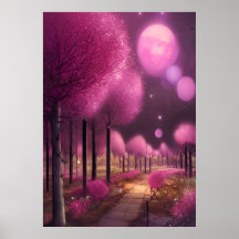 Dreamy Pink Nightscape