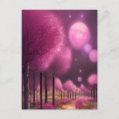 Dreamy Pink Nightscape Postkarte (Vorderseite)