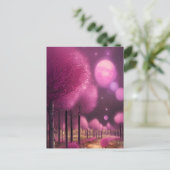 Dreamy Pink Nightscape Postkarte (Stehend Vorderseite)