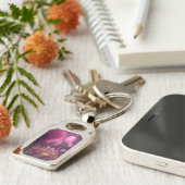 Dreamy Pink Nightscape Schlüsselanhänger (Seite)