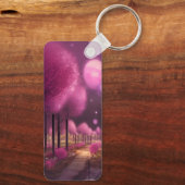 Dreamy Pink Nightscape Schlüsselanhänger (Rückseite)