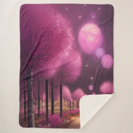Dreamy Pink Nightscape Sherpadecke