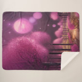 Dreamy Pink Nightscape Sherpadecke (Vorderseite (Horizontal))