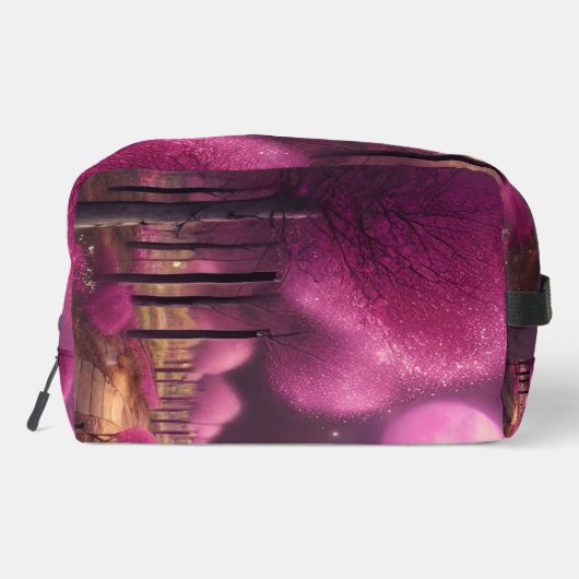 Dreamy Pink Nightscape Waschbeutel (Rückseite)