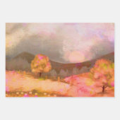 Dreamy Pink Orange Wasserfarben Trio Geschenkpapier Set (Vorderseite)