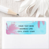 Dreamy Pink Palm Trees & Blue Sky String Lights (Insitu)