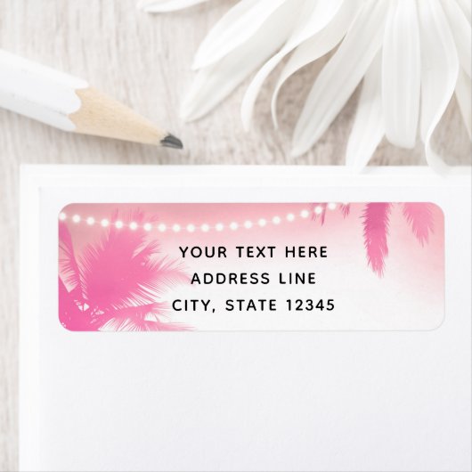 Dreamy Pink Palm Trees & String Lights (Insitu)