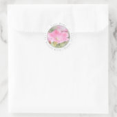Dreamy Pink Petunias Labels Runder Aufkleber (Tasche)