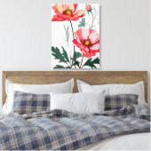 Dreamy Pink Poppies Leinwanddruck (Insitu (Schlafzimmer))