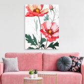Dreamy Pink Poppies Leinwanddruck (Insitu (Wohnzimmer))