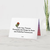 Dreamy Pink Rose Blume Fotokarte Karte (Rückseite)