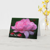 Dreamy Pink Rose Blume Fotokarte Karte (Gelbe Blume)